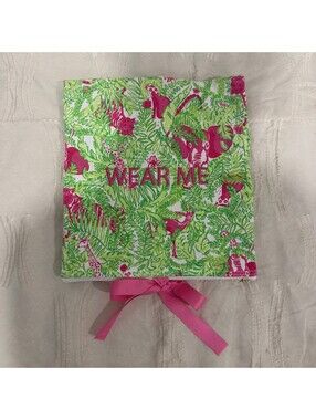 Lilly Pulitzer Backyard Safari Wash Me Wear Me Travel Laundry Bag Pink Green